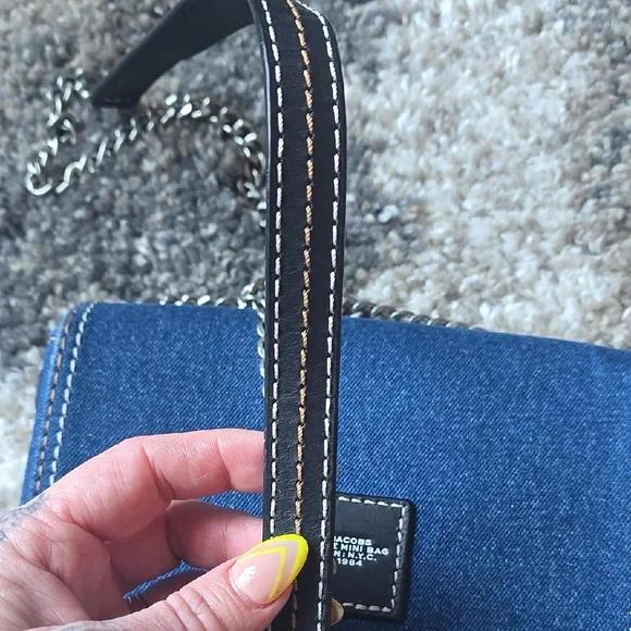 Marc Jacobs Denim Mini Crossbody with White Logo - Picture 7 of 8